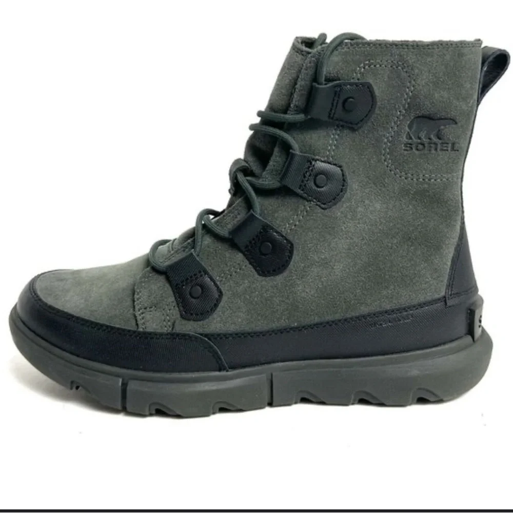 Sorel Dark Gray Suede Lace-Up Boots